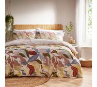 Furn Amarosa Reversible Abstract Duvet Cover Set - Plaster - Double - Plaster - 50% Cotton/50% Polyester
