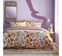 Furn. Amelie Duvet Cover Set - Colourful Floral Reversible Bedding (Multicolour Floral - Single)