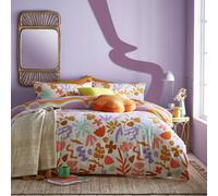 Furn Duvet Cover Set Amelie - Trending Floral, Reversible - Double, Orange
