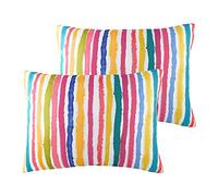furn. Aquarelle Stripe Twin Pack Polyester Filled Cushions, Multi, 43 x 33cm
