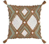 furn. Aquene Polyester Filled Cushion, Moss/Mustard, 50 x 50cm