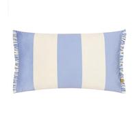 furn. Araya Striped Velvet Frilled Polyester Filled Cushion