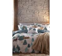Furn Arcticus Christmas Reversible Duvet Cover Set In Blue Blue