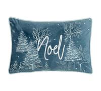 Furn Arcticus Noel Embroidered Arctic Animals Cushion Cover - Blue - Blue - 30cm x 50cm