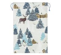 Furn . Arcticus Printed Velvet Xmas Sack Multi