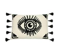 Furn Ashram Eye Cushion Cover - White/Black - One Size - White/Black - 100% Polyester