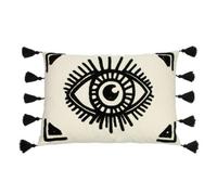 Furn. Ashram Eye Embroidered Feather Rich Cushion