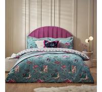 furn. Athena Mythological Duvet Cover Set - Abstract Greek Mythology Bedding Design (Mineral Blue - Single)