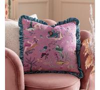 Furn Athena Mythological Ruffle Trim Polyester Filled Cushion | Size: 45 cm x 45 cm Furn Multicolor 45 cm x 45 cm