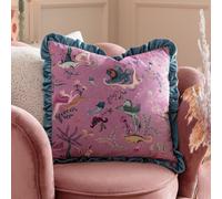 Furn Athena Mythological Ruffle Trim Polyester Filled Cushion | Size: 45 cm x 45 cm Furn Multicolor 45 cm x 45 cm