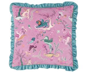 Furn. Athena Printed Velvet Feather Rich Cushion