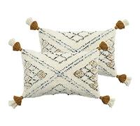 furn. Atlas Twin Pack Feather Filled Cushions, Ochre, 30 x 50cm