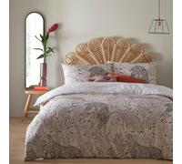 Furn Aurora Botanical Duvet Cover Set - Blush - Superking - Blush - 50% Cotton/50% Polyester