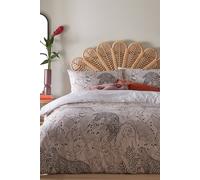 Aurora Botanical Reversible Duvet Cover Set Furn Light Pink Super King