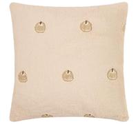 Furn Autumn Pumpkins Embroidered Natural Faux Fur Cushion 45 x 45cm - Wilko