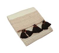 furn. Banda Throw, Cotton, Pecan/Black