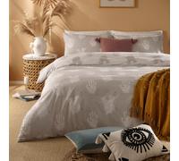 Be Kind Printed Reversible Duvet Cover Set Furn Grey Double
