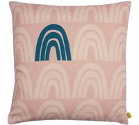 Furn Be Kind Rainbow Cushion Cover - Pale Pink/Teal - 43mm x 43mm - Pale Pink/Teal - 100% Repreve Polyester