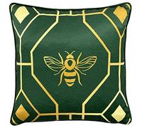 furn. Bee Deco Cushion Cover, Polyester, Emerald