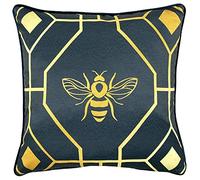 furn. Bee Deco Cushion Cover, Polyester, Navy