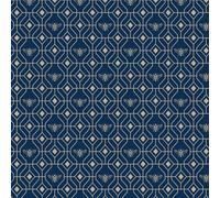 Furn. Bee Deco Dark Blue Geometric Foil Wallpaper Sample