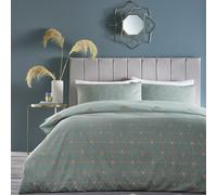 Furn Duvet Cover Set Bee Deco - Honeycomb Geometric Bumblebee Reversible - Eau De Nil Single