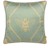 furn. Bee Deco Feather Filled Cushion, Eau De Nil, 43 x 43cm