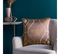 Furn Bee Deco Geometric Piped Cushion in Pink | Size: 43 cm x 43 cm Furn Pink 43 cm x 43 cm