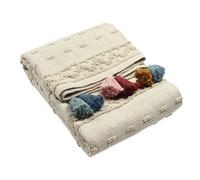 Furn. Boho Geometric Tufted Cotton Fringed Throw