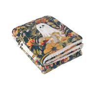 furn. Bootanical Throw - Autumnal Floral Halloween Ghost Sherpa Fleece Blanket (Multicolour - 130x180cm)