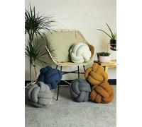 Furn. Boucle Knot Fleece Polyester Filled Cushion