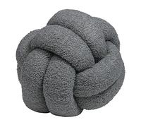 furn. Boucle Knot Polyester Filled Cushion, Polyester, Charcoal