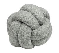 furn. Boucle Knot Polyester Filled Cushion, Polyester, Silver