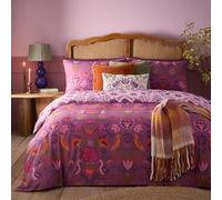 furn. Broderie Floral Reversible Duvet Cover Set, Damson