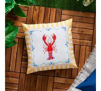 furn. Brunch Stripes Printed Outdoor Polyester Filled Cushion - Multicolour - 45x45cm