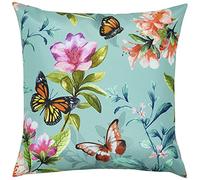 furn. Butterflies Outdoor Polyester Filled Cushion, Duck Egg, 43 x 43cm
