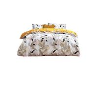 furn. Caliko Super King Duvet Cover Set, Cotton, Polyester, Natural/Ochre