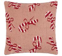 Furn Christmas Candy Canes Tufted Pink and Red Reversible Cushion 45 x 45cm - Pink/Red - Wilko