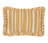 Furn. Carmon Stripe Ruffle Feather Filled Cushion