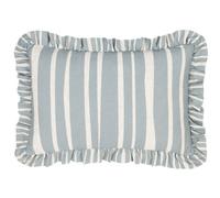 Furn. Carmon Stripe Ruffle Polyester Filled Cushion