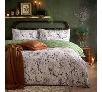 Furn. Celestial Stories Printed Reversible Duvet Cover Set, Green, Super King