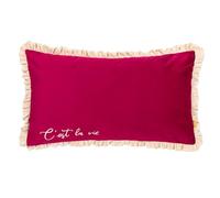 furn. Cest La Vie Embroidered Feather Filled Cushion