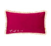 furn. Cest La Vie Rectangle Cushion Berry (Red)