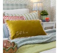 furn. Cest La Vie Embroidered Velvet Polyester Filled Cushion