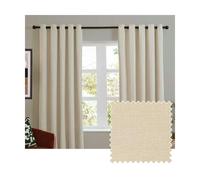 Furn Chenille Blackout Curtains - Ecru - 168cm x 229cm - Ecru - 100% Polyester