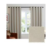 Furn Chenille Blackout Curtains - Natural - 229cm x 183cm - Natural - 100% Polyester