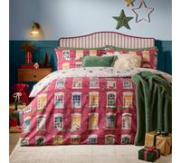 furn. Christmas Eve Duvet Cover Set (Cranberry - Super King)