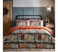 Furn Christmas Spirit Festive Duvet Cover Set - Green - Green - King