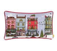 Furn. Christmas Spirit Velvet Piped Feather Rich Cushion