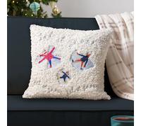 furn. Furn. Christmas Together Snow Angels Boucle Filled Cushion